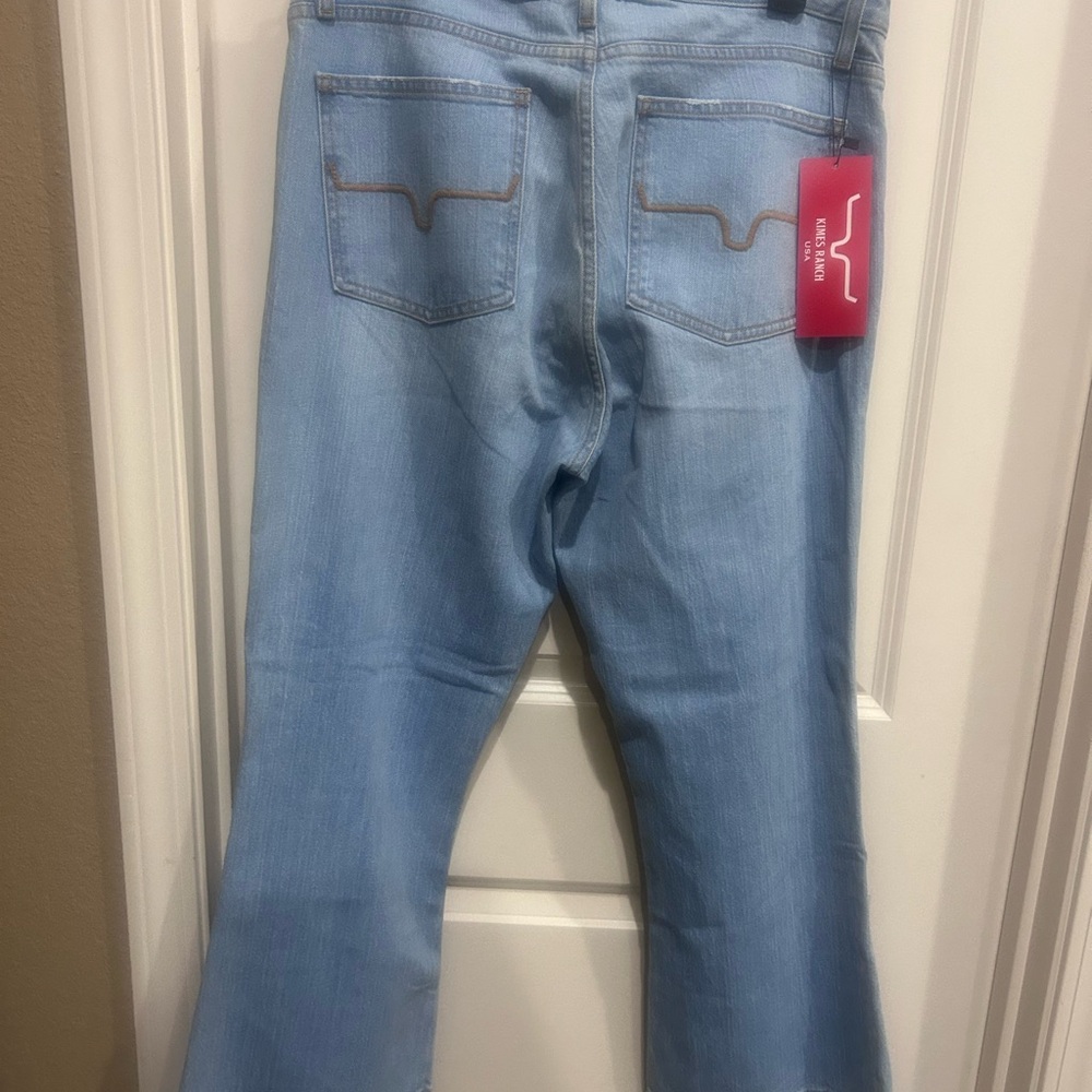Kimes Ranch Light Blue Flare Jeans - Picture 2 of 10